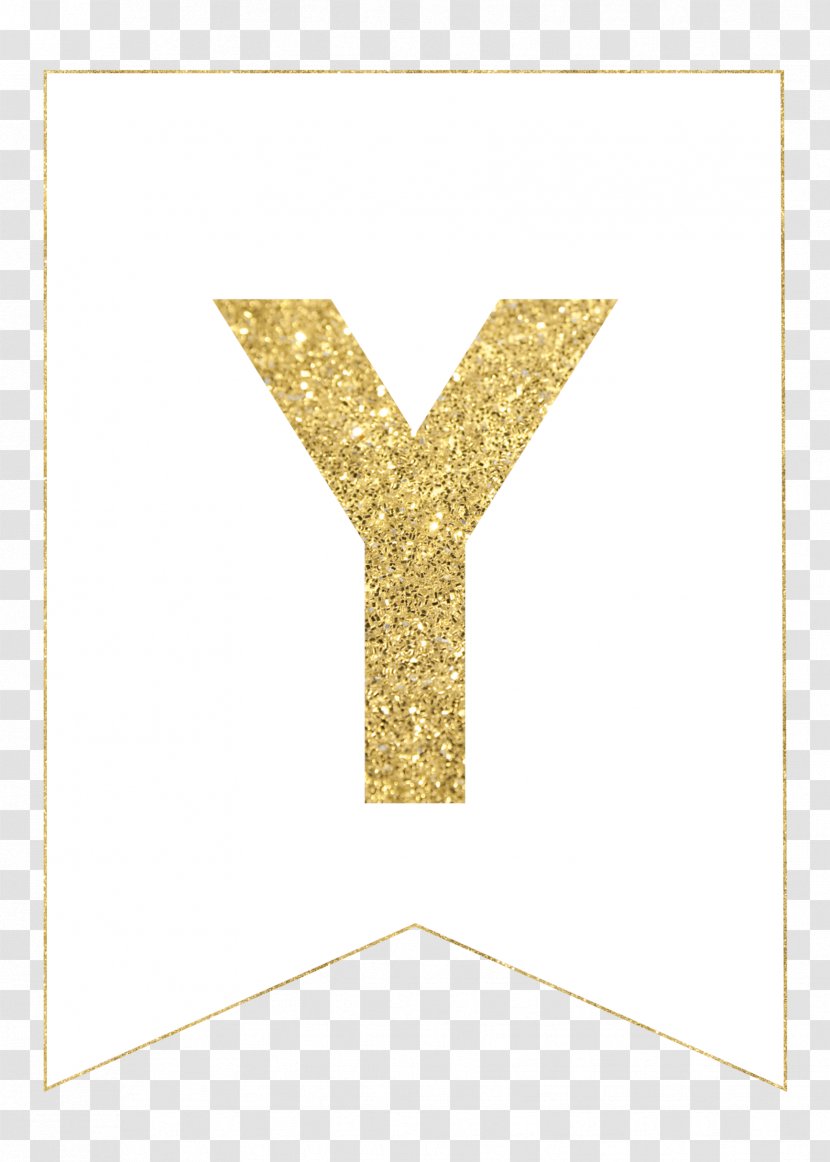 Paper Banner Letter Message Party - GOLD BANNER Transparent PNG