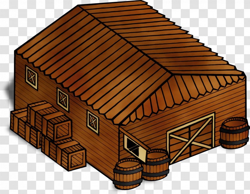 House Wood Roof Log Cabin Shed - Building Transparent PNG