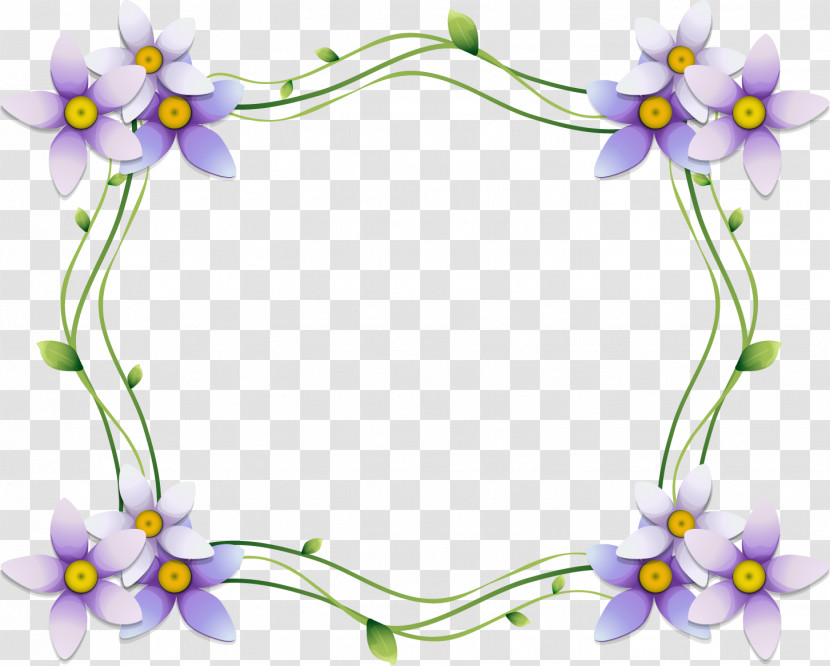 Purple Flower Frame Floral Frame Flower Frame Transparent PNG