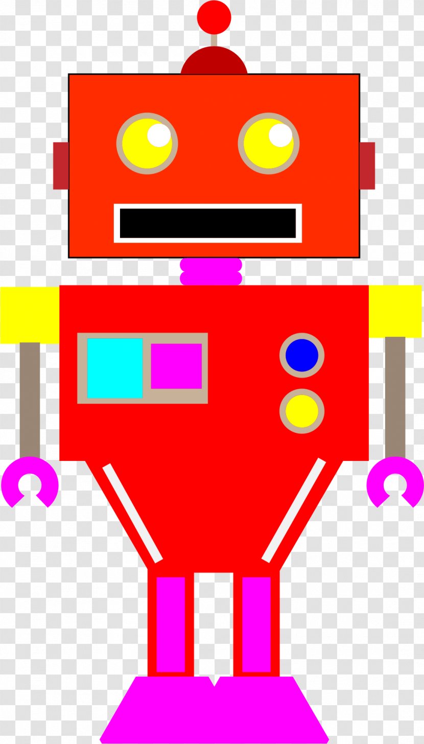 Cartoon Magenta Clip Art - Robot Transparent PNG