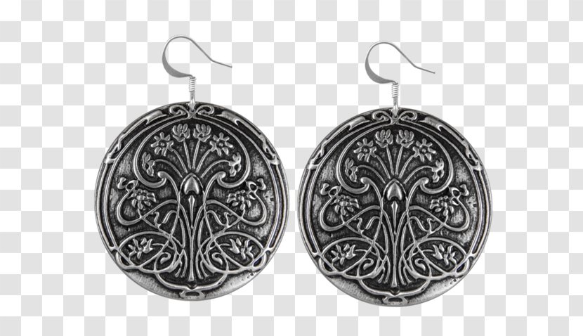 Locket Earring Silver Necklace Pond - Metal Design Transparent PNG