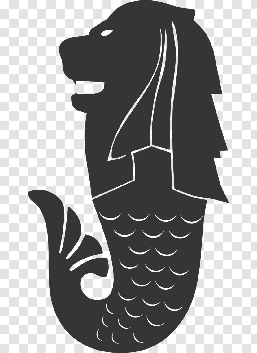 Flag Of Singapore Merlion Mermaid - Lion Transparent PNG