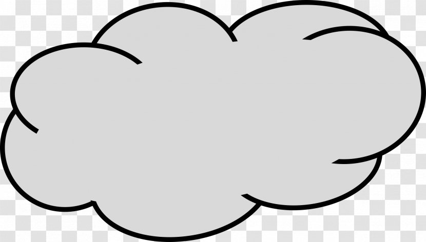 Cloud Computing Grey Clip Art - Heart - Clouds Transparent PNG