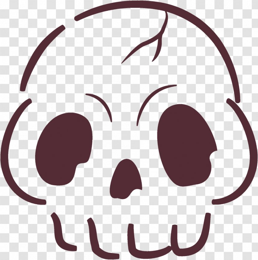 Skull Halloween - Face - Ear Smile Transparent PNG
