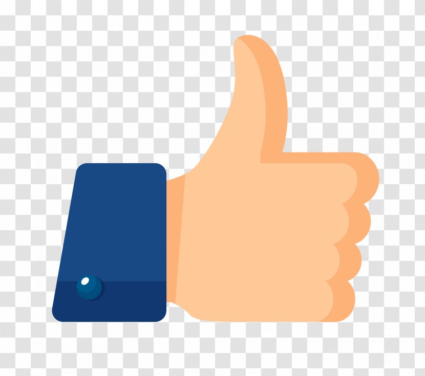 Marketing Background - Thumb Signal - Electric Blue Gesture Transparent PNG