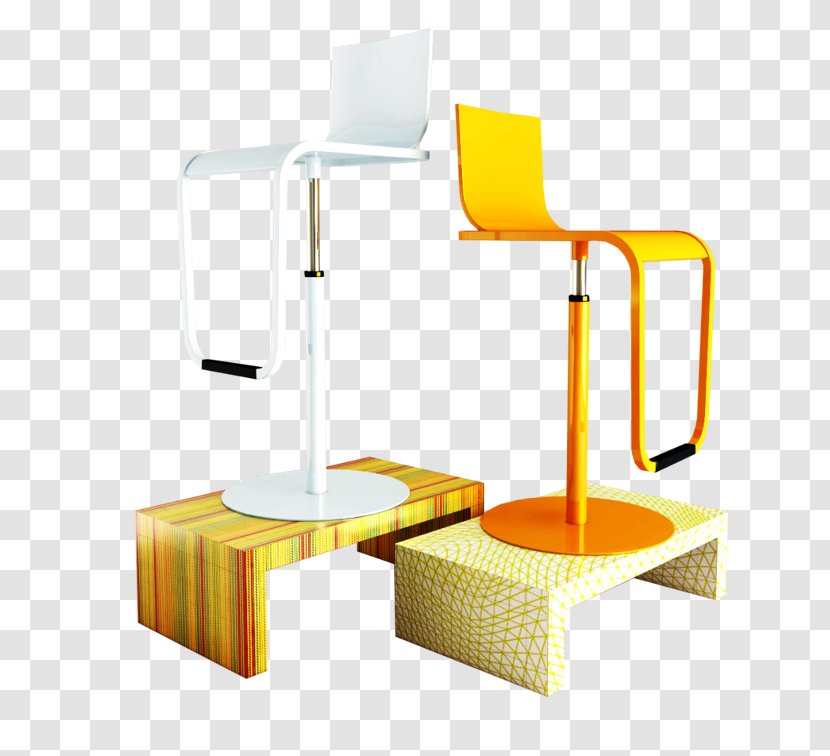 Angle Chair - Yellow - Stage Build Transparent PNG