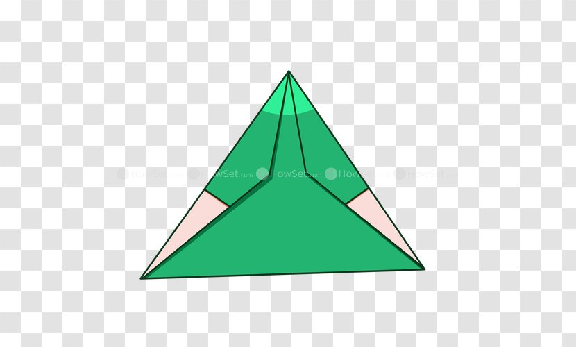 Triangle Point Green - Fold Paperrplane Transparent PNG