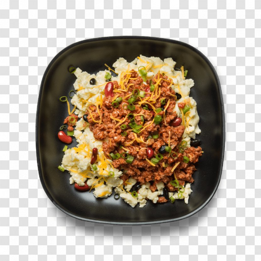 Chili Con Carne Vegetarian Cuisine Fried Rice Food Dish - Bean - Scrambled Eggs Transparent PNG
