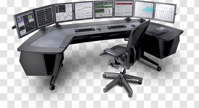 Trading Room Foreign Exchange Market Trader Desk - Computer Transparent PNG