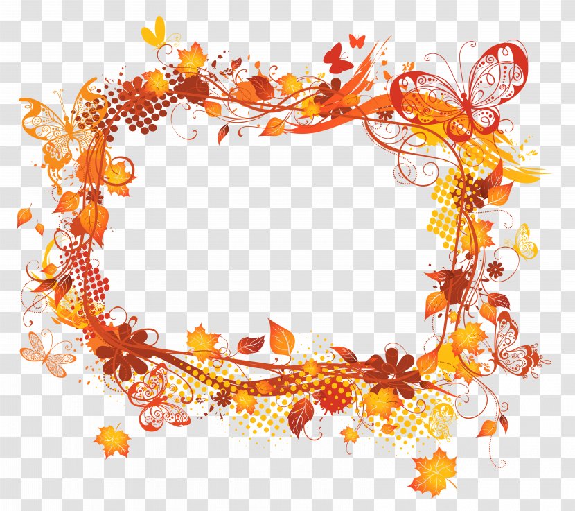 Picture Frames Autumn Clip Art - High-end Ornaments Border Transparent PNG
