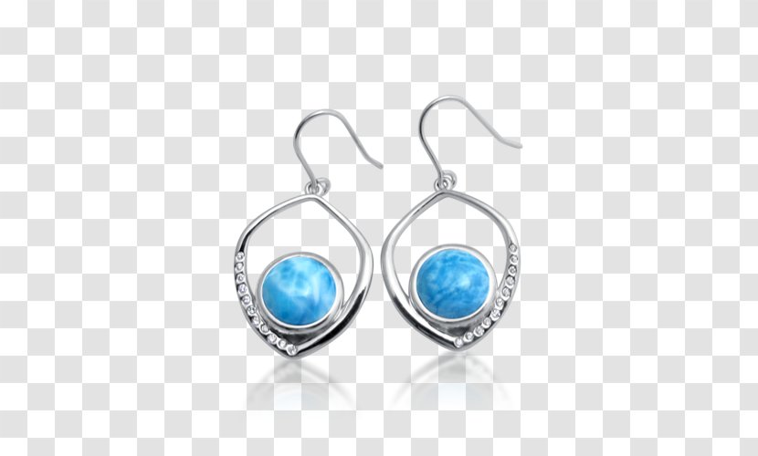 Earring Jewellery Gemstone Larimar Turquoise - Volcano Transparent PNG