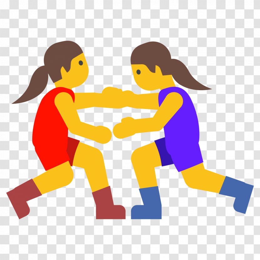 Emoji Wrestling Meaning Professional Wrestler Sport - Play Transparent PNG