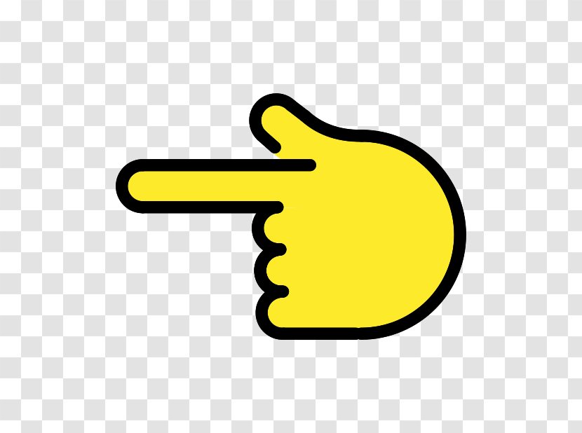 Yellow Background - Symbol Finger Transparent PNG