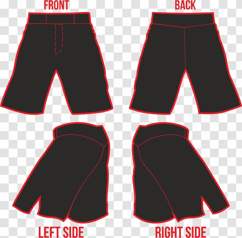 Gym Shorts Mixed Martial Arts Clothing - Silhouette Transparent PNG