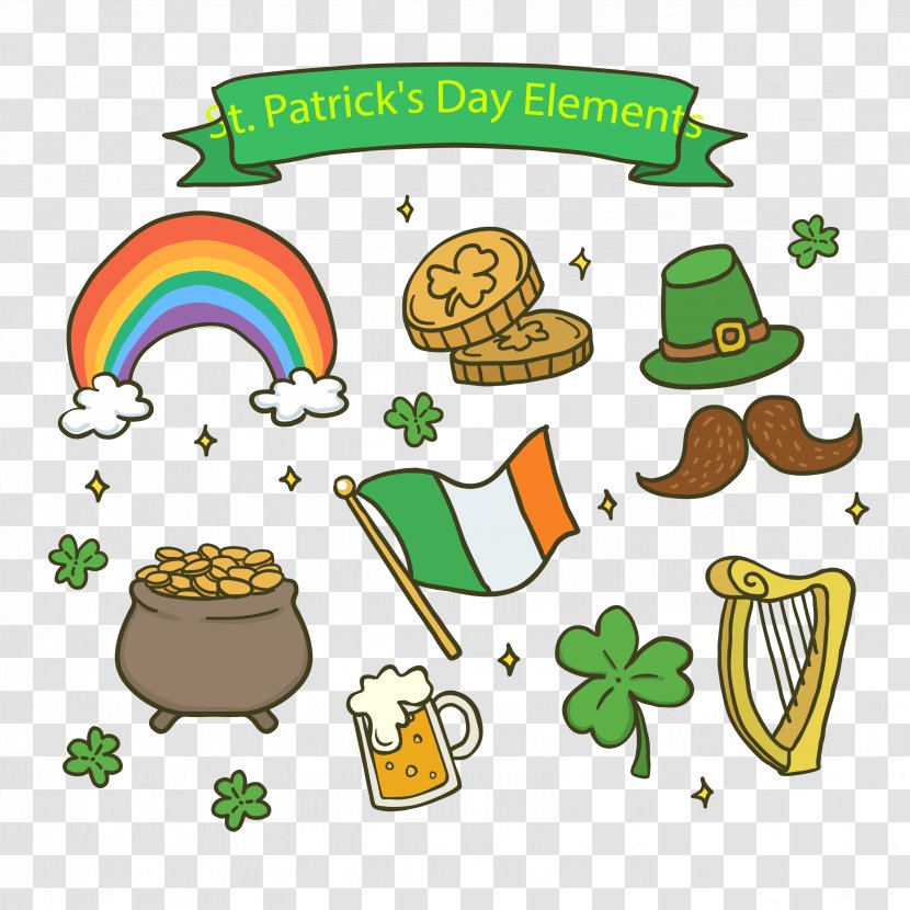 Ireland Saint Patricks Day Festival Drawing Clip Art - Text - St. Patrick's Holiday Elements Transparent PNG