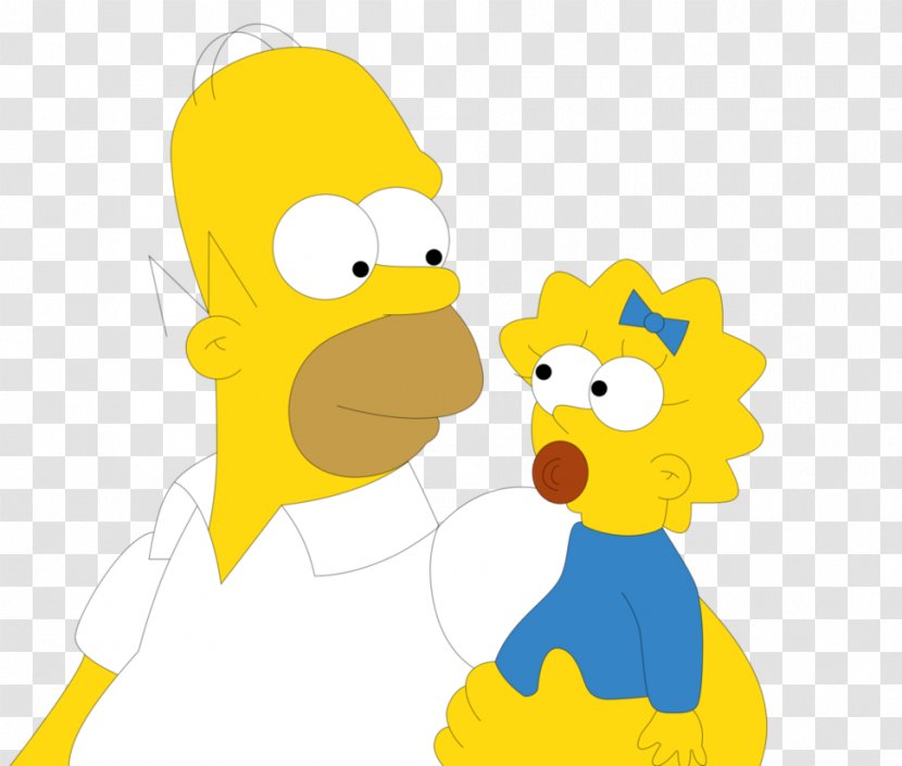 Maggie Simpson Homer Bart Lisa Marge - Yellow - Homero Transparent PNG