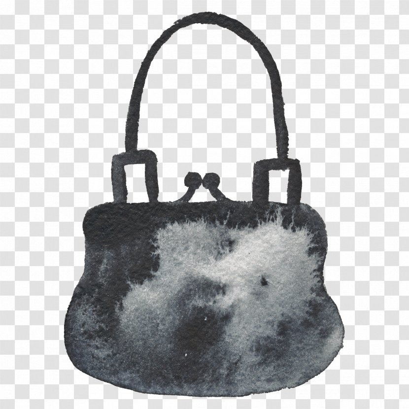Handbag Black And White - Ink - Bag Transparent PNG