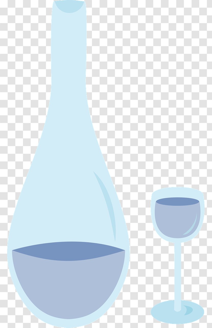 Glass Bottle - Blue - Decorative Bottles Transparent PNG