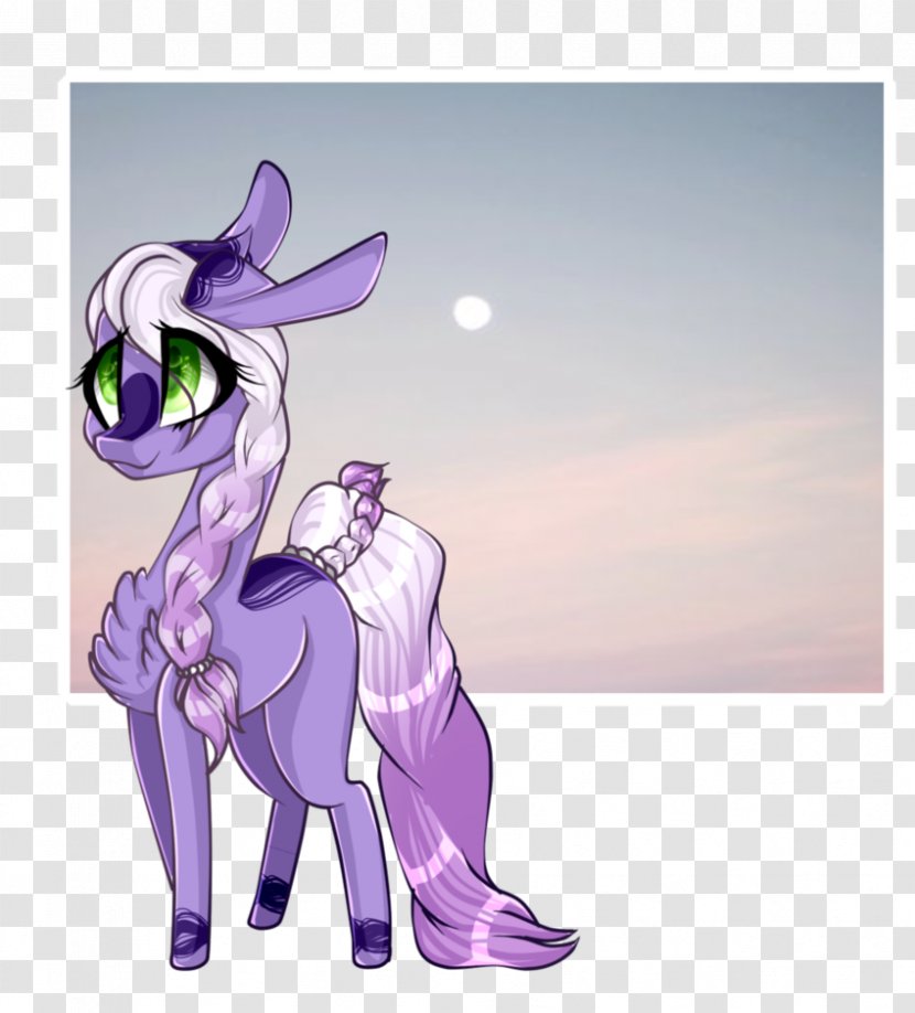 Horse Unicorn Tail Animated Cartoon - Violet Transparent PNG