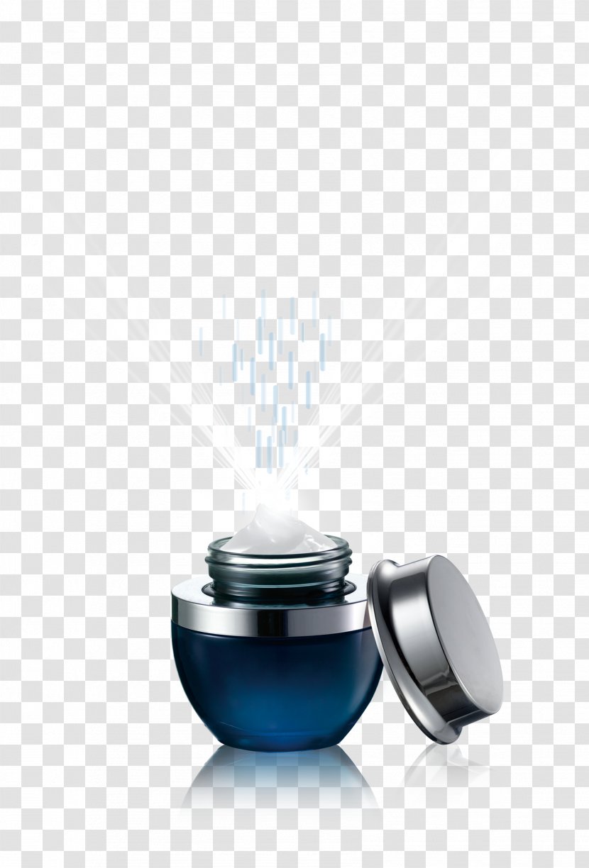 Cosmetics Advertising Poster - Face - Blue Bottle Transparent PNG
