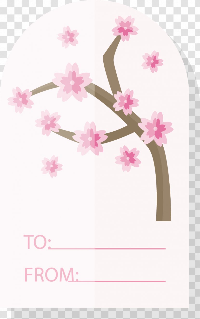 Floral Design - Artworks - Pink Plum Tree Vector Transparent PNG
