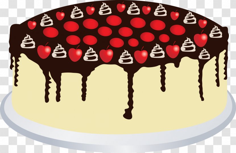 Chocolate Cake Birthday Cupcake Cheesecake - Cherry Vector Transparent PNG