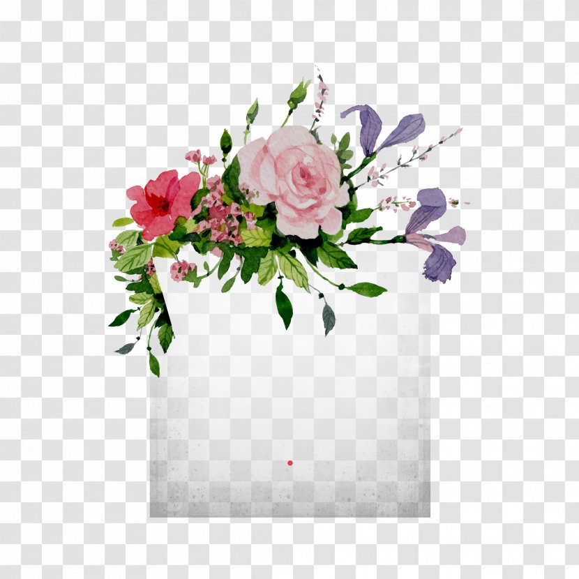 Wedding Invitation Border Flowers Painting - Flower Bouquet - Invitations Decorative Elements Transparent PNG