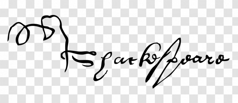 Shakespeare's Handwriting Signature Surname Autograph - Drawing - Plays Transparent PNG