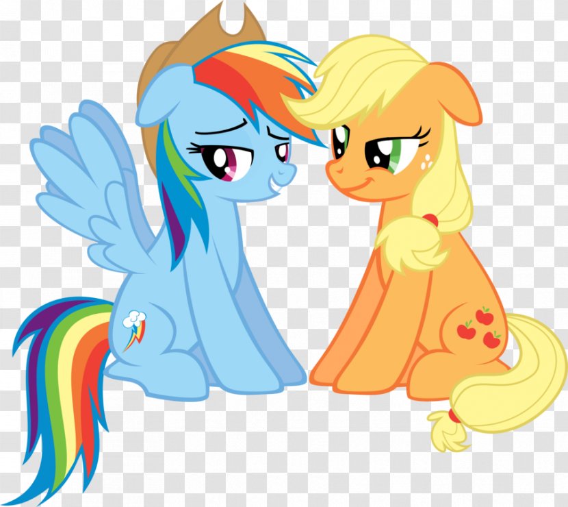 My Little Pony Rainbow Dash Applejack Horse - Silhouette Transparent PNG