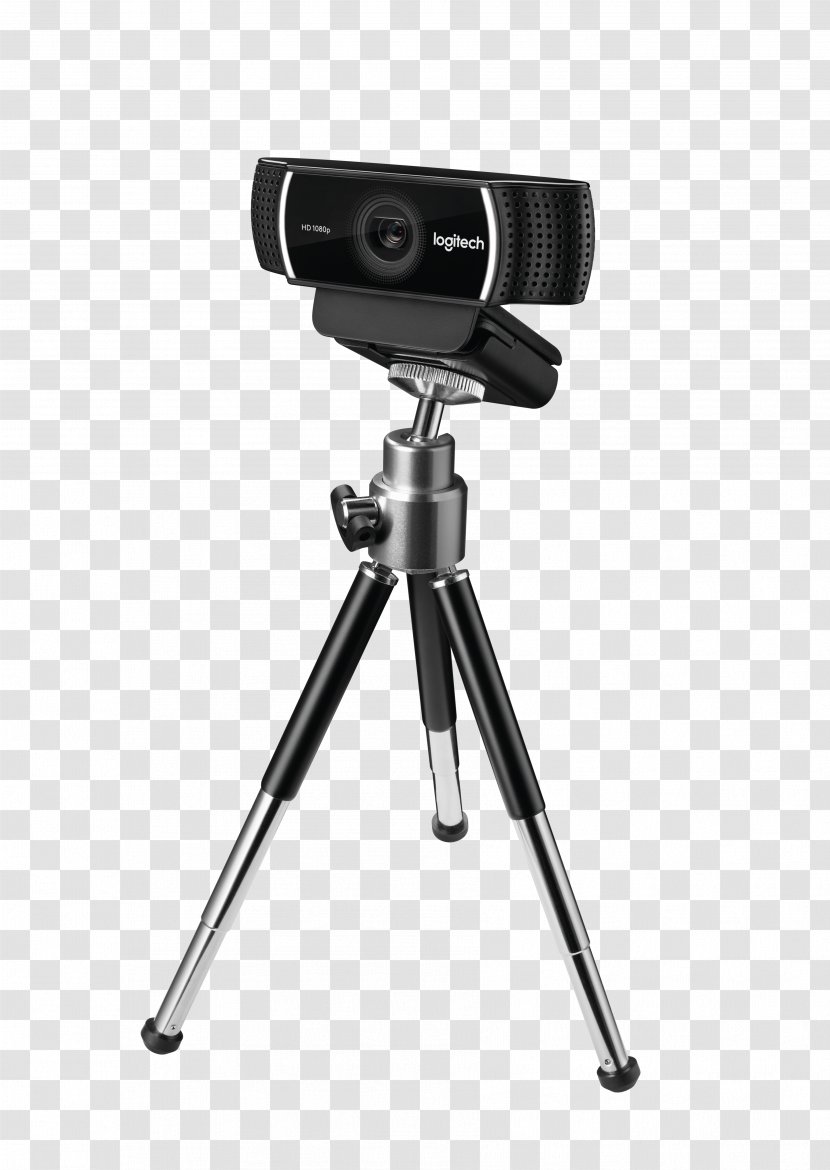 Logitech C922 Pro Stream Webcam Microphone C920 1080p - Tripod Camera Transparent PNG