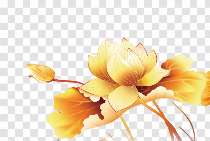 Mid-Autumn Festival Flower Traditional Chinese Holidays Computer File - Gratis - Golden Lotus Transparent PNG