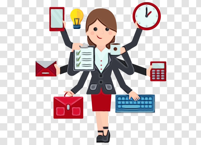 Cartoon Clip Art Job Employment Business - Paint - Gesture Whitecollar Worker Transparent PNG