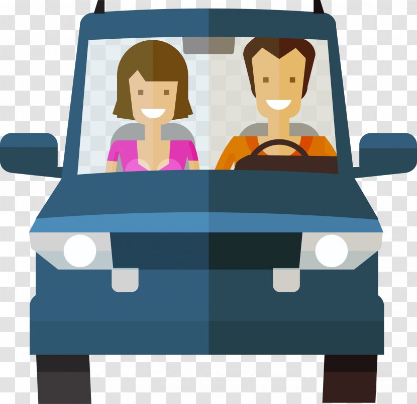 Car Euclidean Vector Driving Illustration - Cartoon - The Driver Drove Transparent PNG