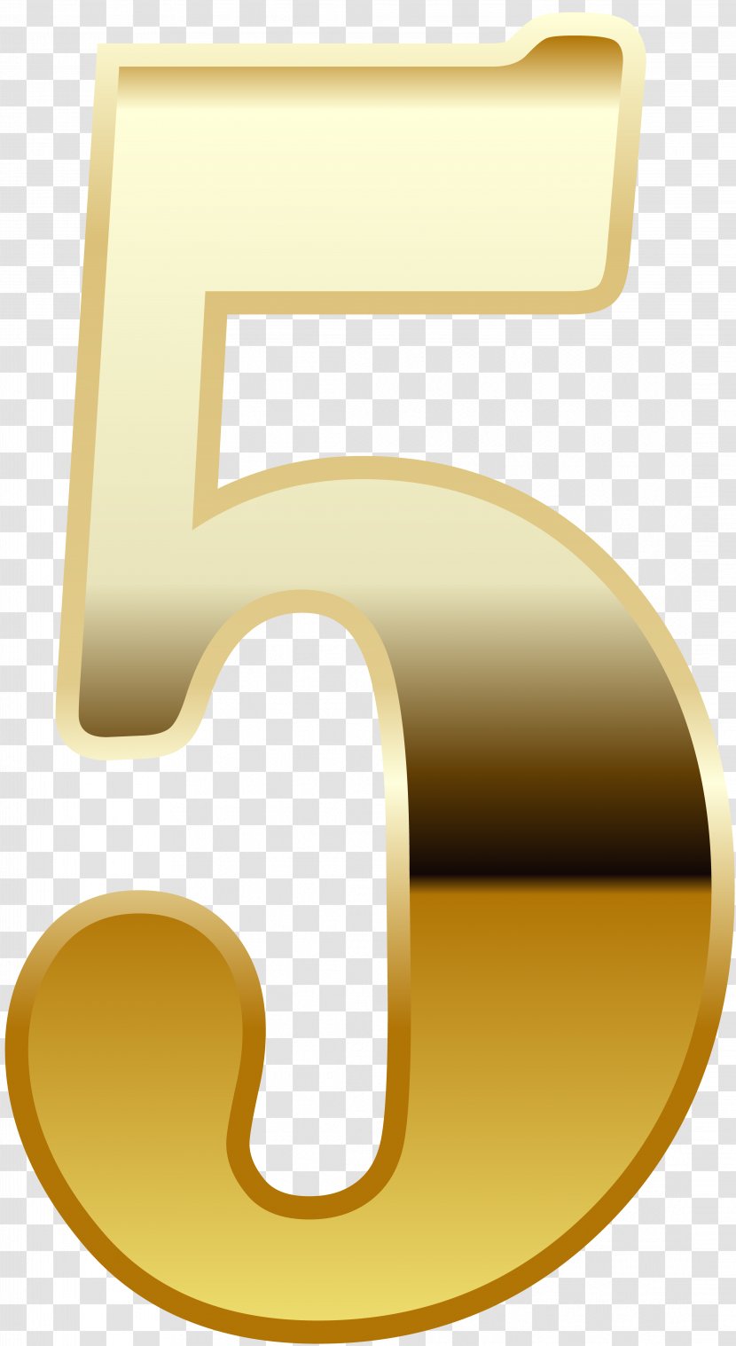 Download Number Clip Art - Symbol - Gold Five Image Transparent PNG