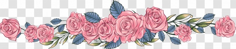 Still Life: Pink Roses Computer File - Life - Hand-painted Dividing Line Transparent PNG