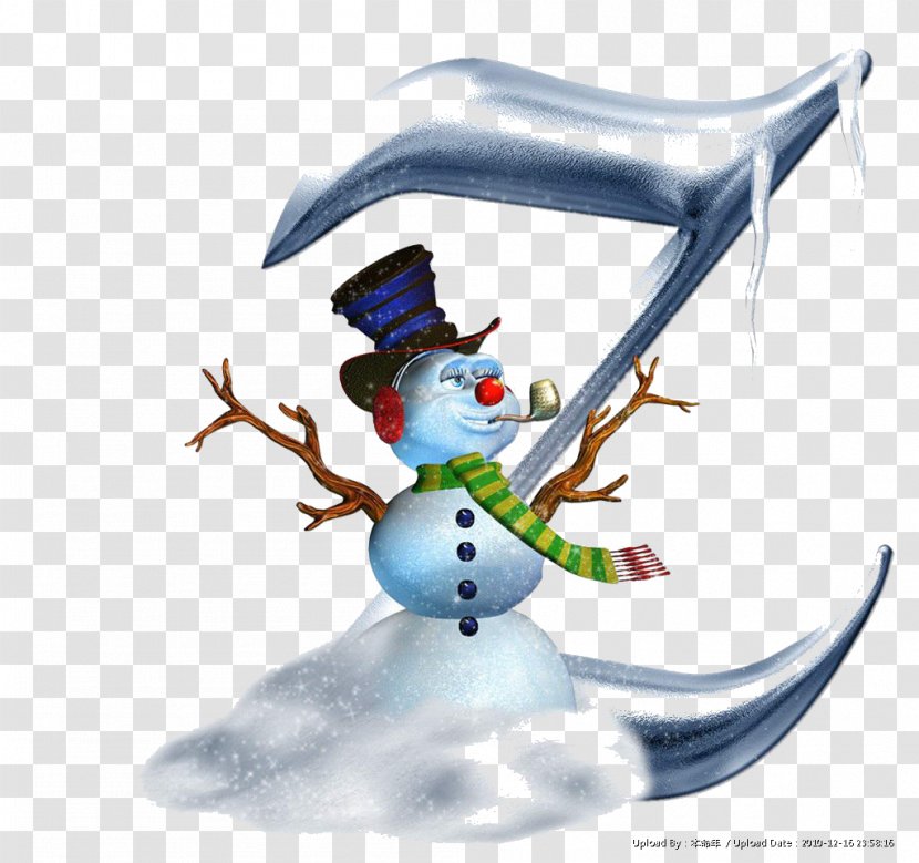 Snowman Letter Alphabet Christmas Transparent PNG