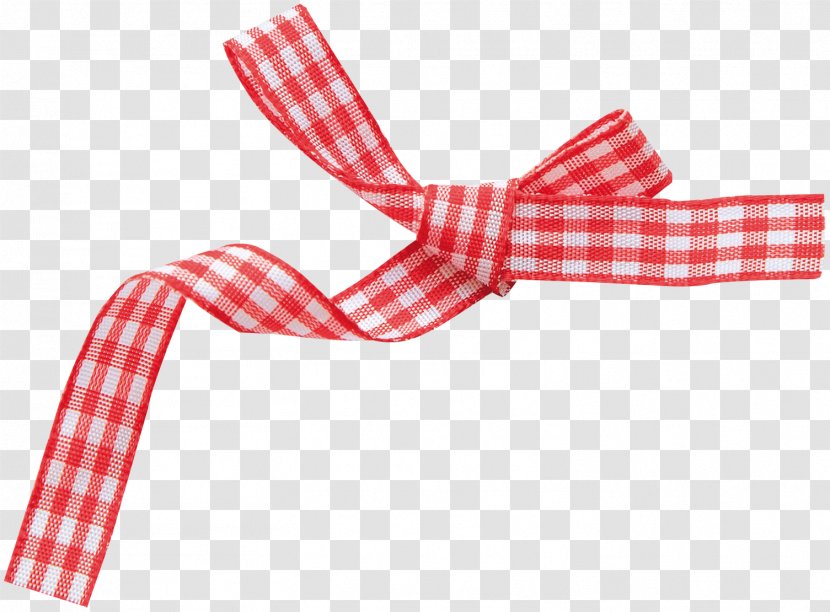 Ribbon Necktie Gift Bow Tie - Plaid Transparent PNG