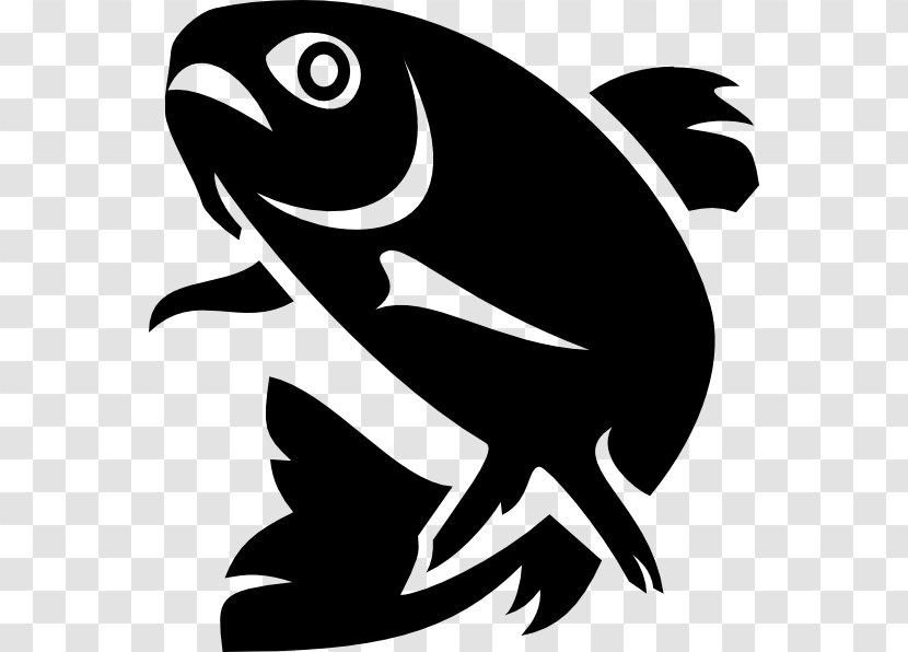 Rainbow Trout Clip Art - Black And White Transparent PNG