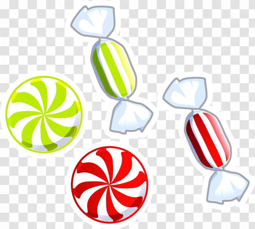 Peppermint Candy Cane Lollipop - Crystal Sugar Transparent PNG