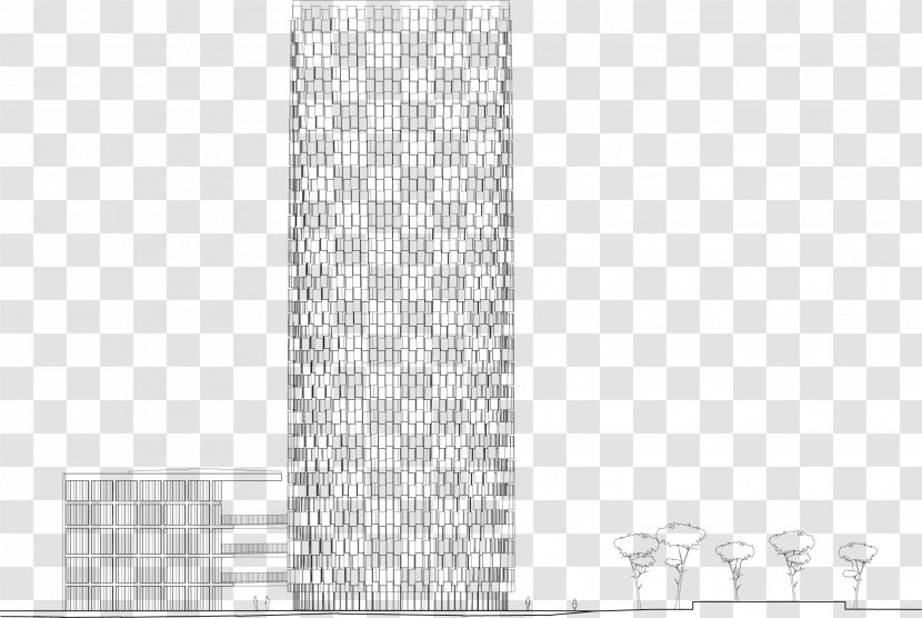 Building Line Art Pattern - White Transparent PNG