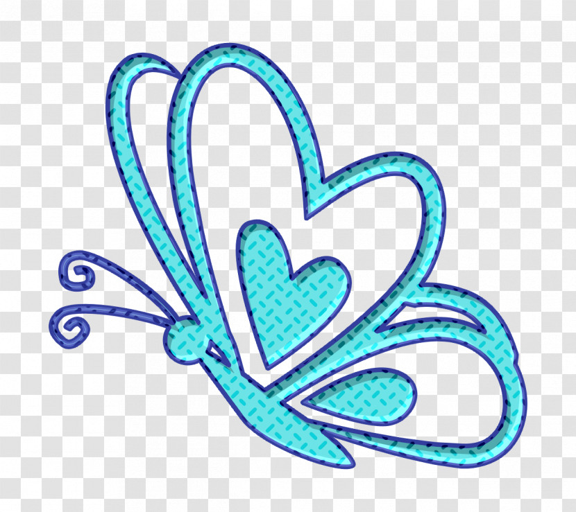 Butterflies Icon Heart Icon Butterfly With A Heart On Frontal Wing On Side View Icon Transparent PNG