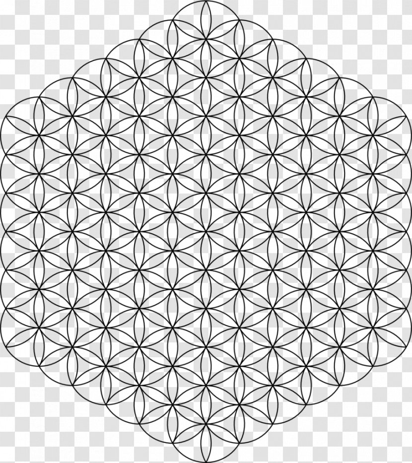 Sacred Geometry Overlapping Circles Grid Shape Pattern - Symbol - Geometric Dot Transparent PNG