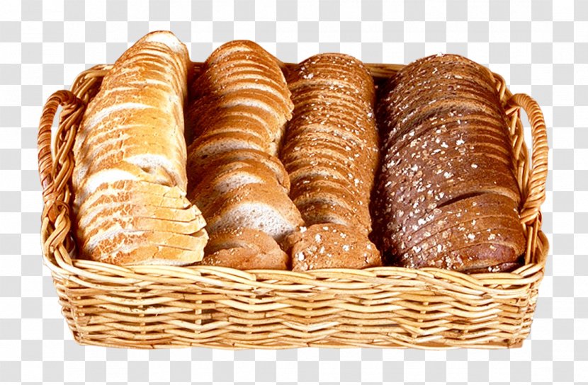 Basket Of Bread Bakery - Oven - Slices In Wicker Transparent PNG