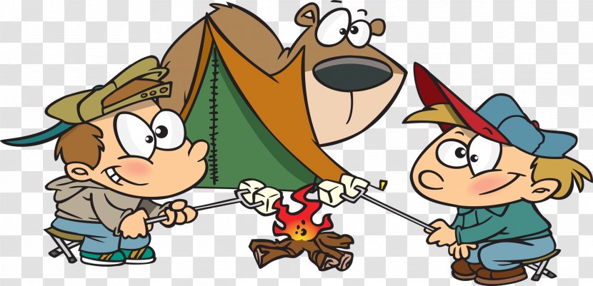 Camping Tent Campsite Clip Art - Royaltyfree - Cartoons Transparent PNG