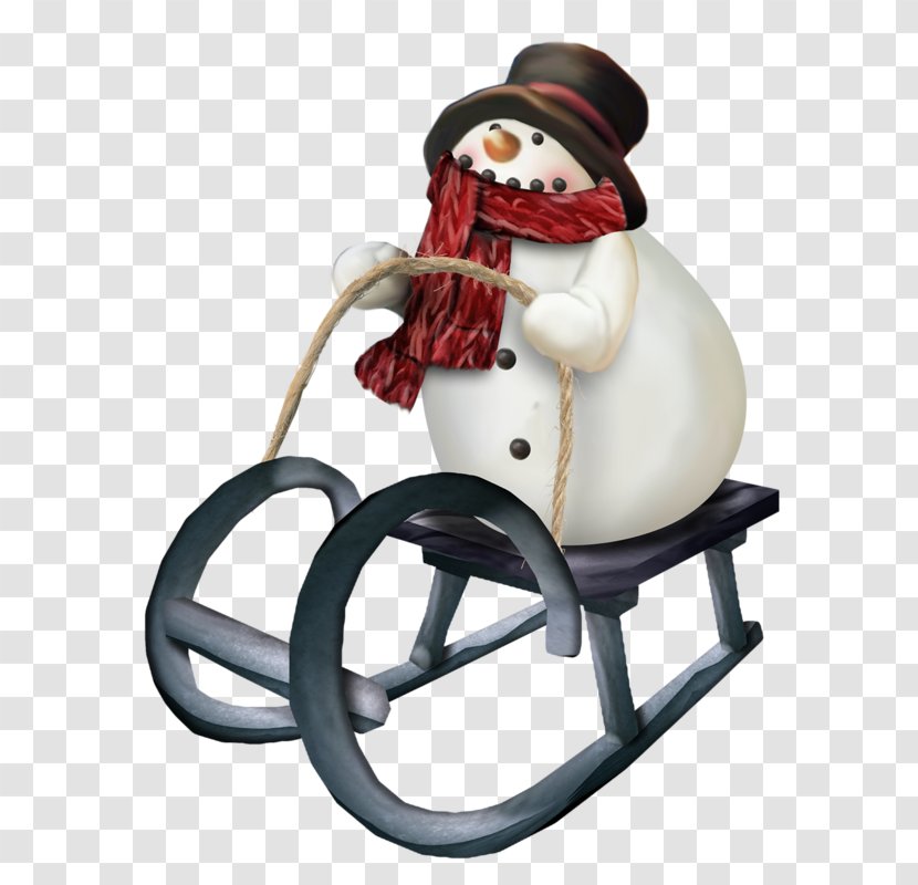 Snowman Sled Skiing Winter - Snow Transparent PNG