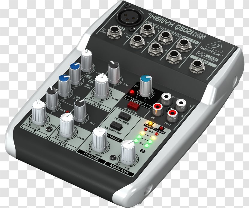 Microphone Behringer Xenyx Q502USB Audio Mixers X1204USB 802 - Technology Transparent PNG