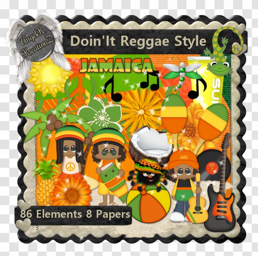 Recreation Font - Reggae Transparent PNG