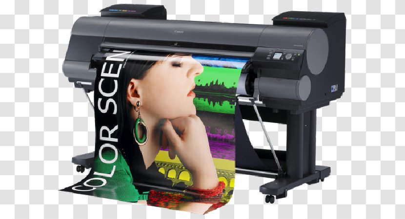 Wide-format Printer Canon ImagePROGRAF IPF8300 Printing - Tea Shop Brochure Transparent PNG