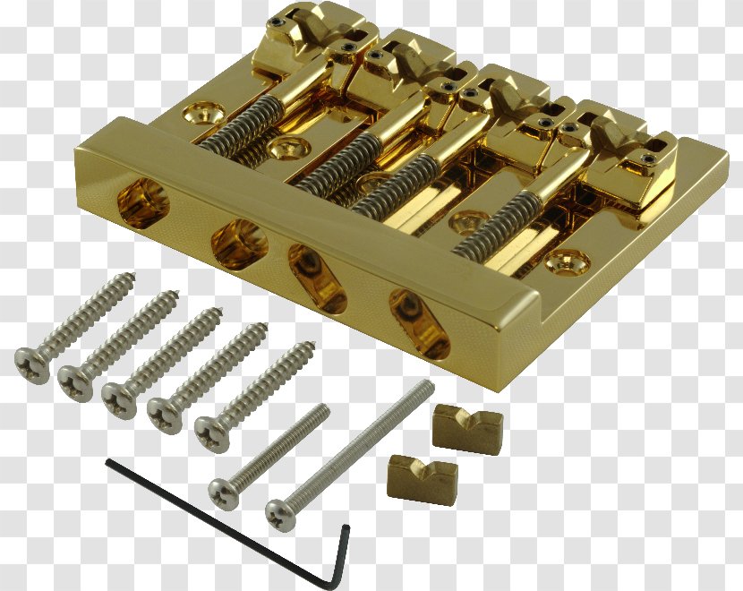 01504 Electrical Connector Bridge Bass Guitar Fender Musical Instruments Corporation - Gold String Transparent PNG