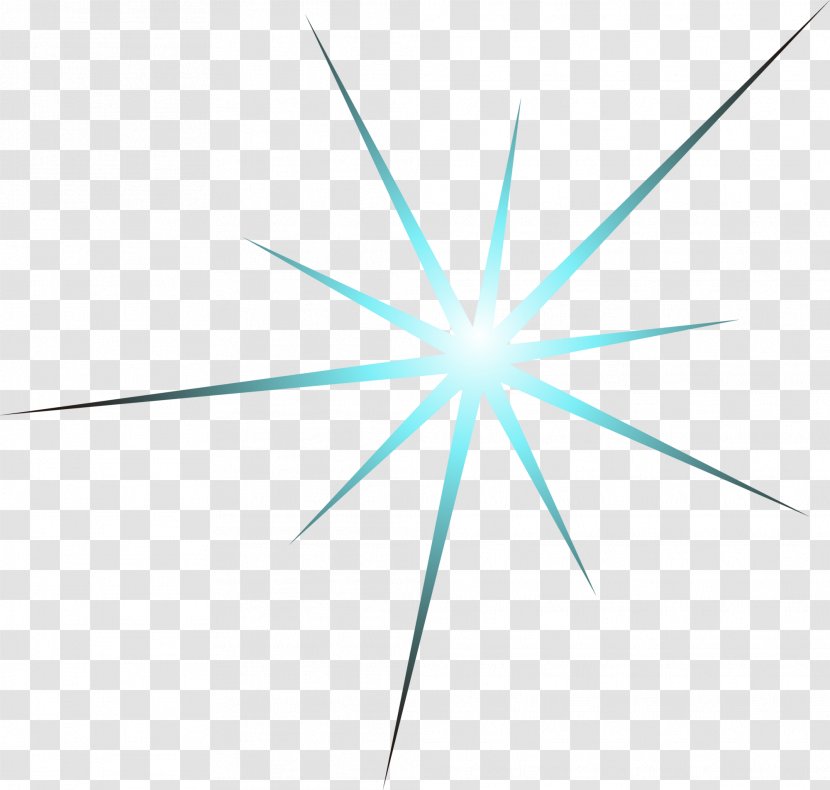 Sky Symmetry Star Leaf - Blue Transparent PNG